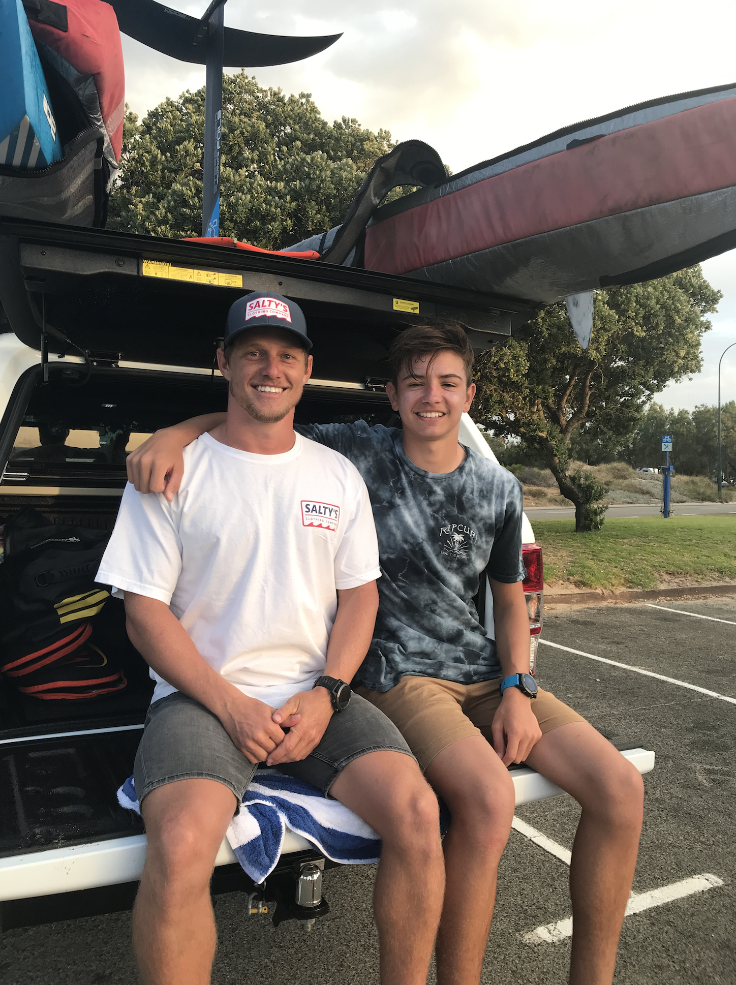 Michael Booth and Jack Seymour Booth Battling the Bay for a Consecutive Win